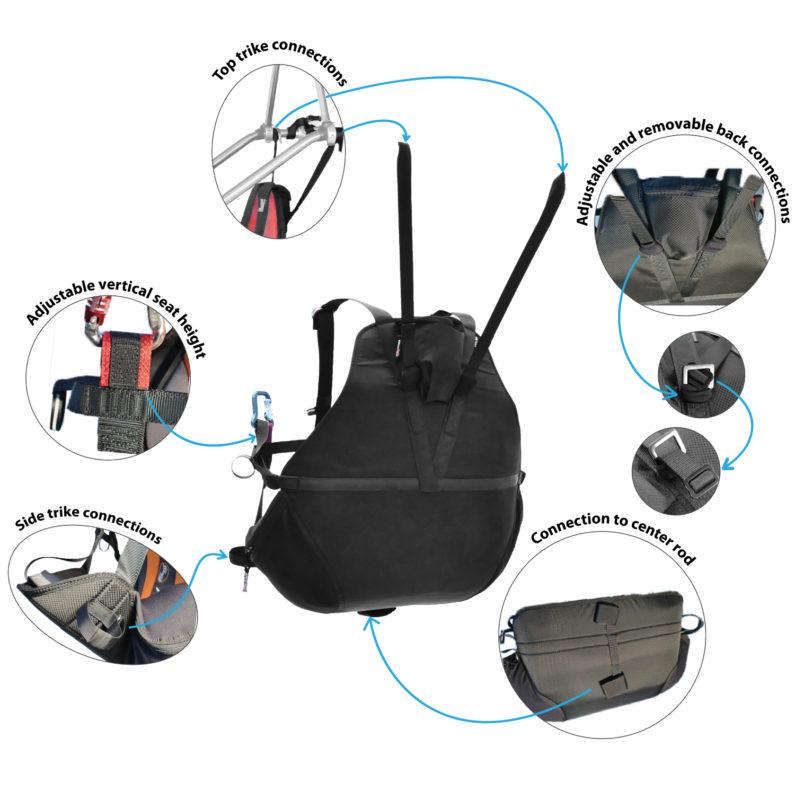 APCO Trike-Passagier-Gurtzeug – Bild 3 von 5