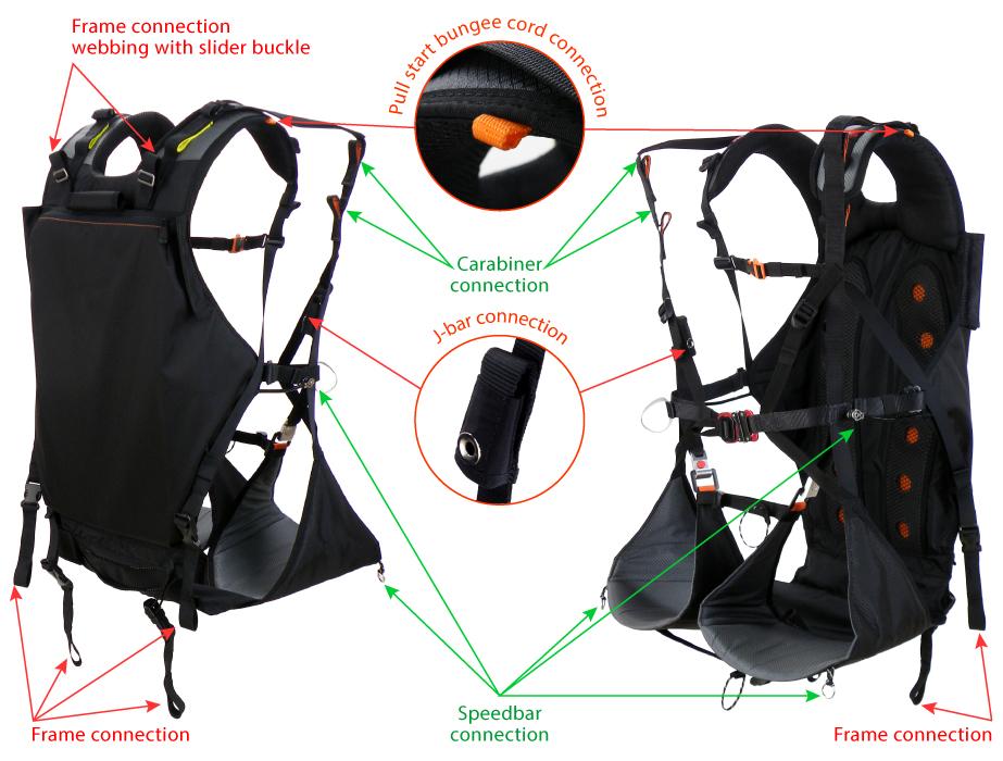 APCO Split-Leg-Paramotor-Gurtzeug hohe Aufhängung – Bild 3 von 5