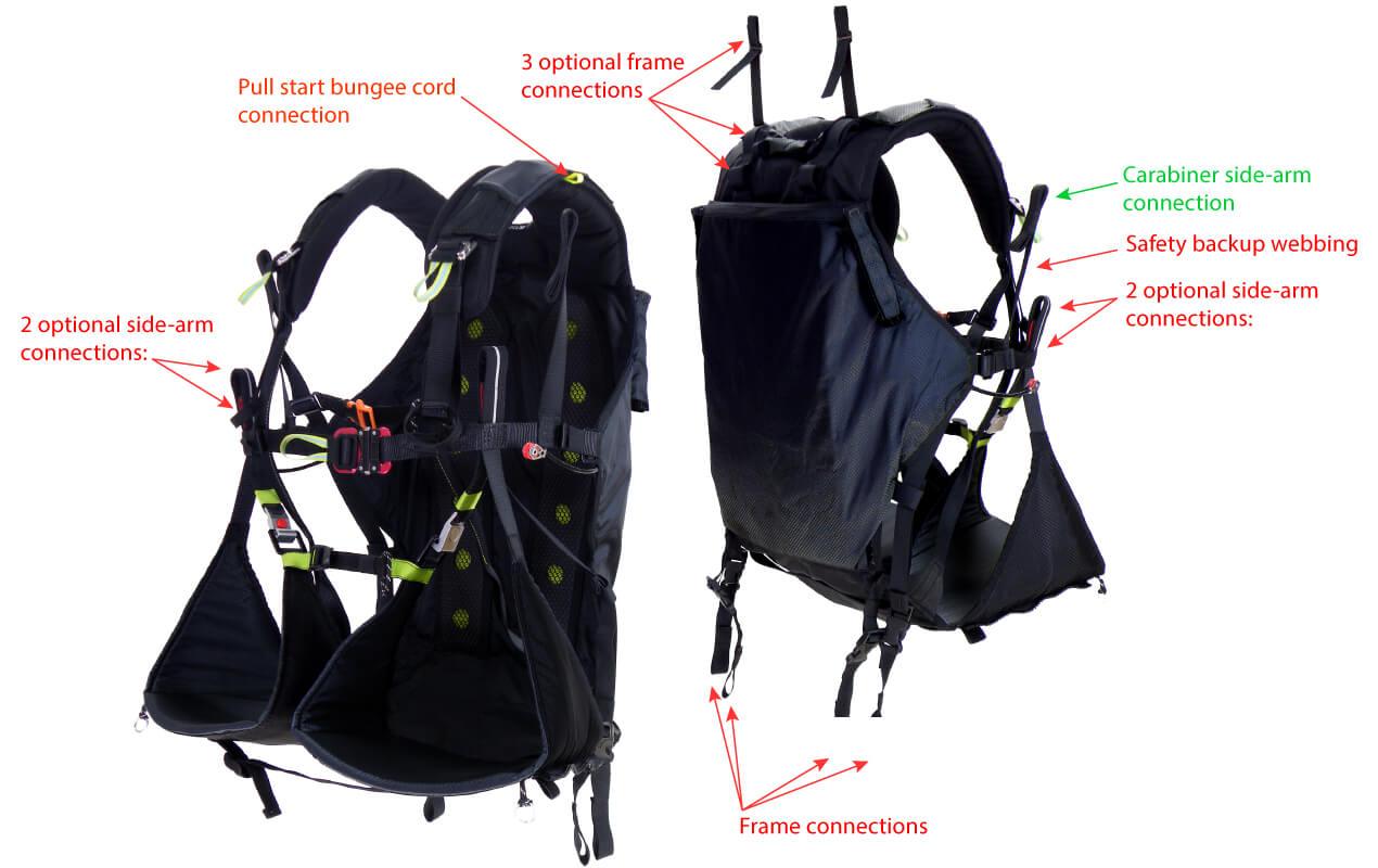 APCO Split-Leg-Paramotor-Gurtzeug niedrige Aufhängung – Bild 3 von 5